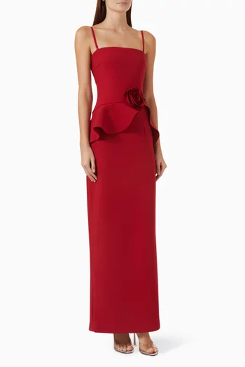 Flower Peplum Dress
