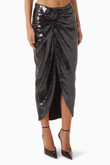 Sequin-embellished Knot Skirt