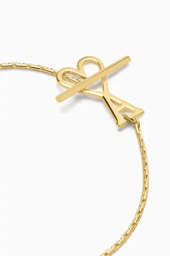 Ami de Coeur Chain Bracelet in Gold-tone Brass