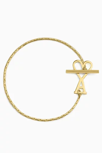Ami de Coeur Chain Bracelet in Gold-tone Brass