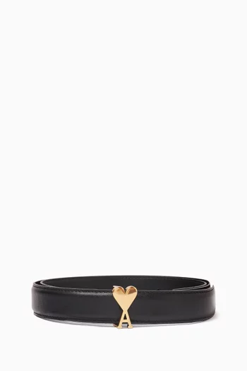 Ami de Coeur Buckle Belt in Cowhide Leather