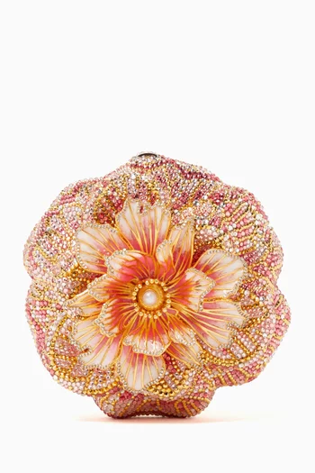 Magnolia Crystal-embellished Clutch Bag