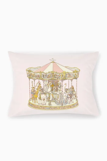 Velour Carousel Cushion in Organic Cotton