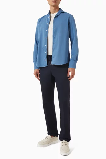 Urban Drawstring Pants in Stretch Cotton