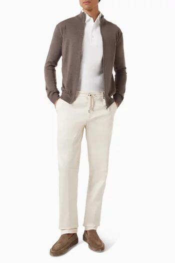 Urban Drawstring Pants in Stretch Cotton