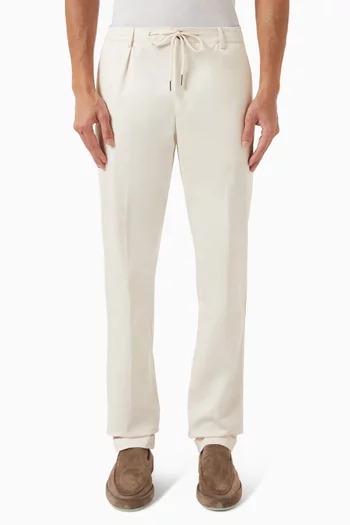 Urban Drawstring Pants in Stretch Cotton