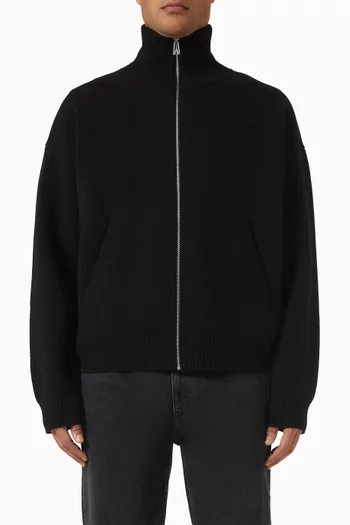 Core Zip-up Sweater in Wool-blend