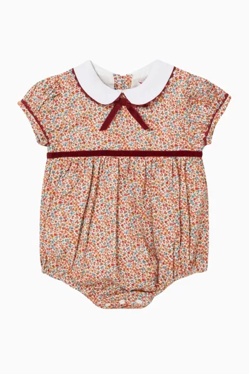 Melina Floral Romper in Cotton
