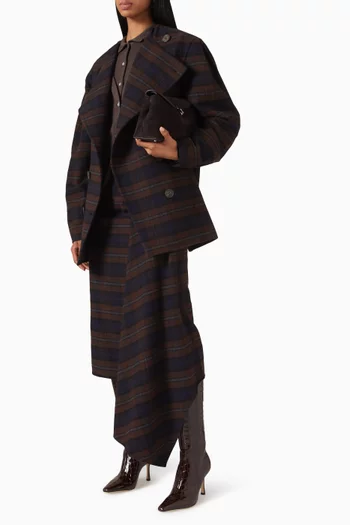 Kari Checked Midi Skirt