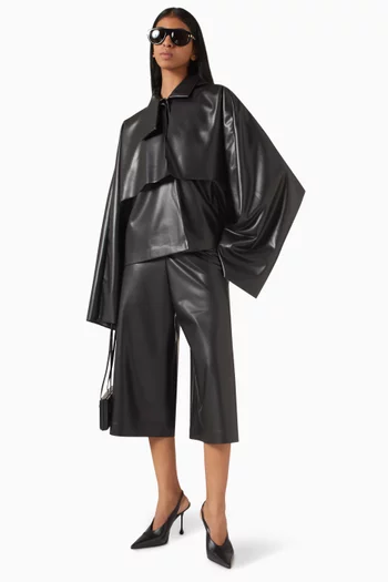 Inger Culotte Pants in Faux Leather