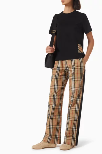 Check Cashmere Patch T-shirt in Cotton