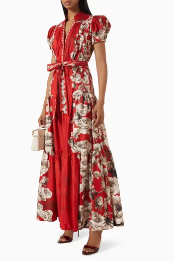 Cora Tiered Shirt Dress in Cotton