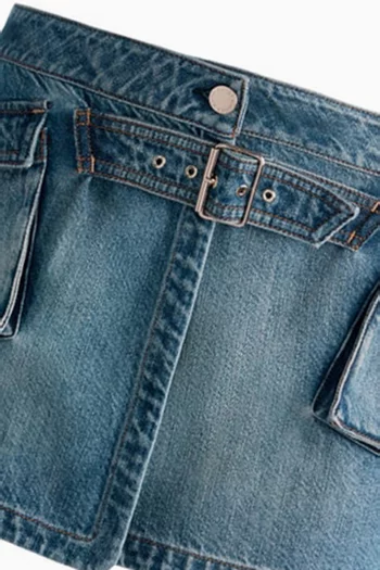 Brandy Cargo Skirt in Denim