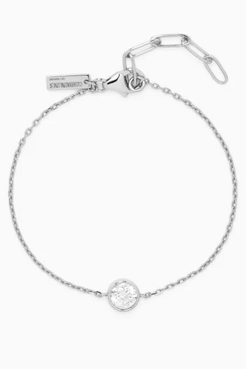 Solitaire Bracelet in Sterling Silver