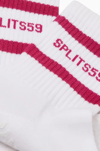 Logo Stripe Quarter Socks