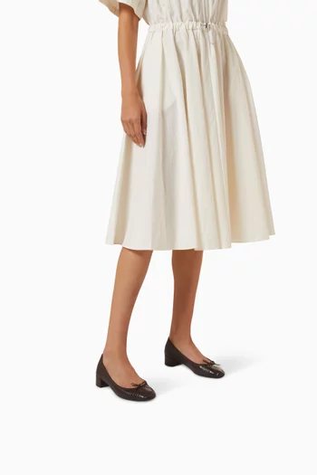 Camille Ballet Flats in Lizard-embossed Leather
