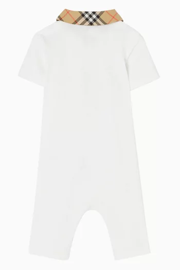 Check Trim Playsuit in Cotton