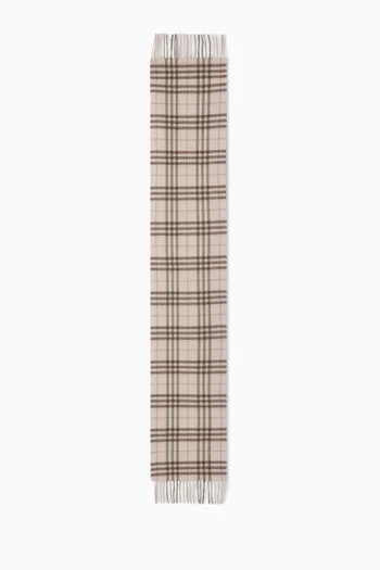 Check Scarf in Cashmere