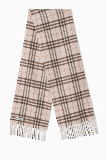 Check Scarf in Cashmere