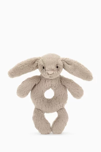 Bashful Beige Bunny Ring Rattle