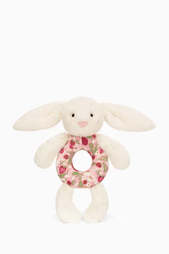 Blossom Cream Bunny 'Berry' Ring Rattle