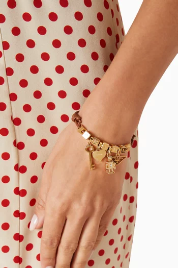 Bracelet in Nappa Leather & Metal