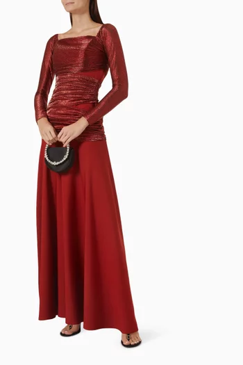 Ruched Gown in Crepe