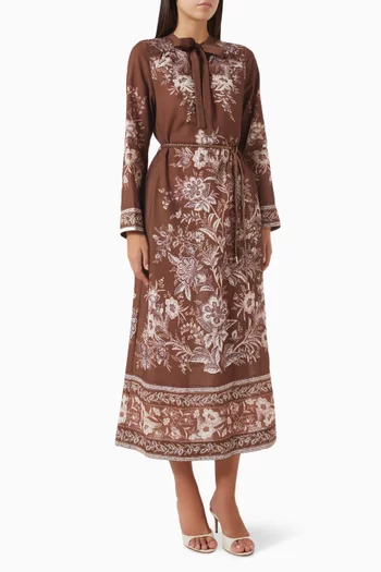 Printed Belted Dress