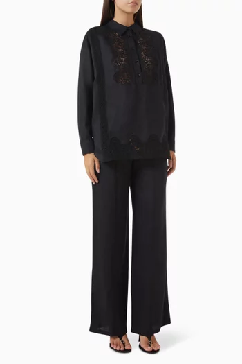 Embroidered Shirt & Pants Set