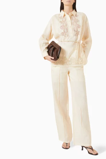 Embroidered Shirt & Pants Set