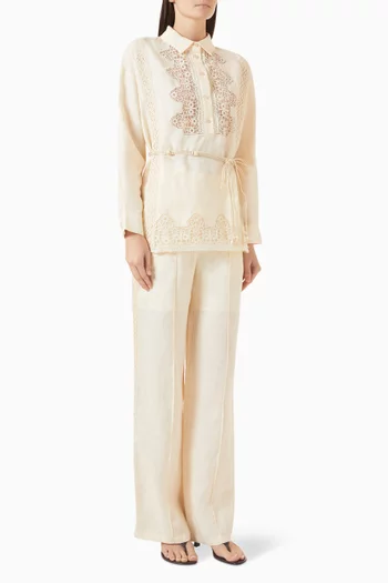 Embroidered Shirt & Pants Set