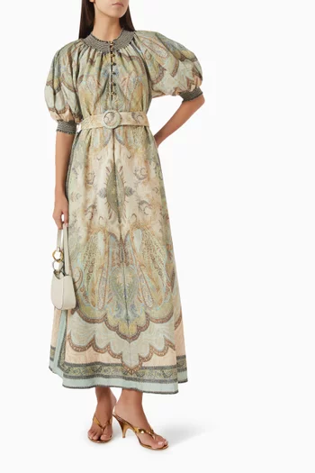 Printed Belted Dress