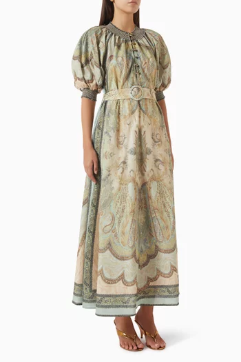 Printed Belted Dress