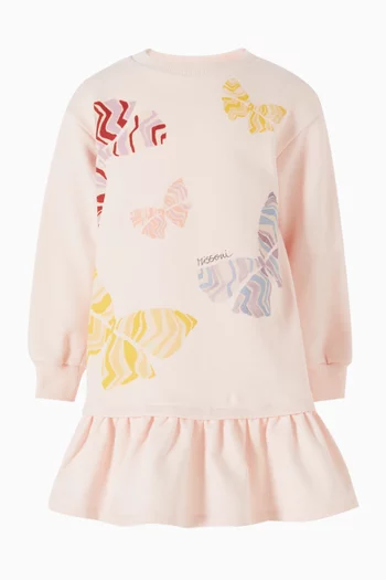 Butterfly Print Sweatshirt Dress