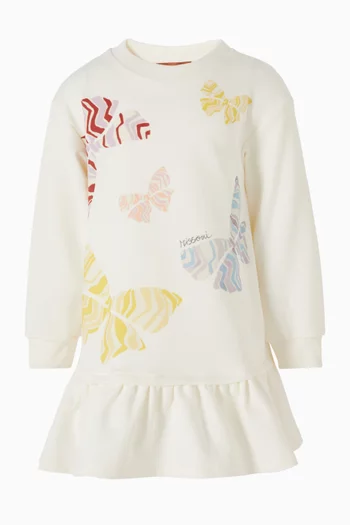 Butterfly Print Sweatshirt Dress