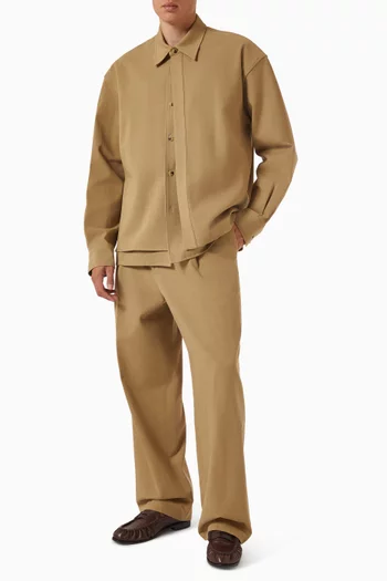 Double Layer Shirt in Wrinkled Cotton