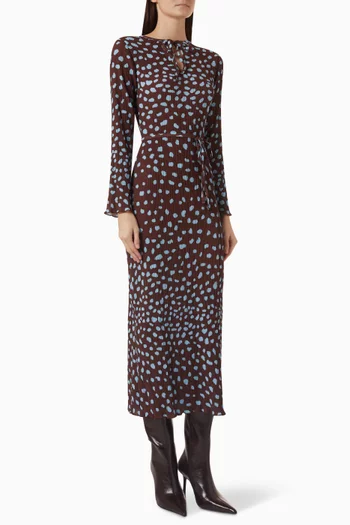 Deer Gaia Dress in Plisse