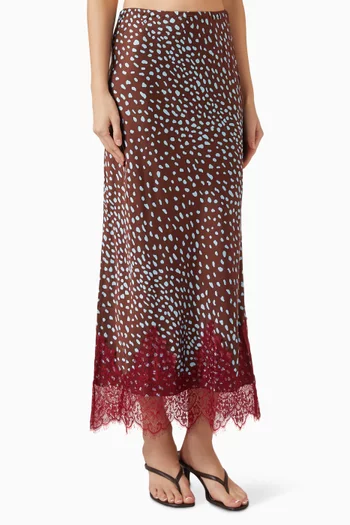 Maeva Midi Skirt in Viscose