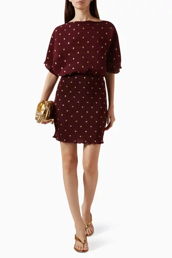 Tilly Mini Dress in Plisse