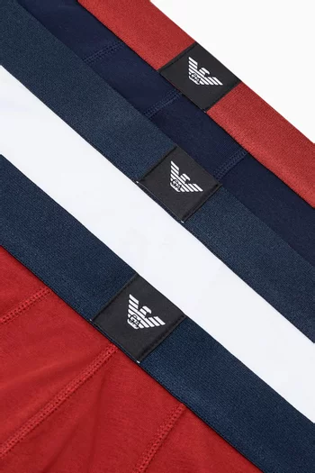Logo Label Trunks in Cotton Jersey, Set of 3