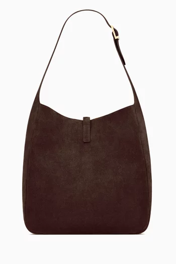Le 5 À 7 Supple Large Bag in Suede