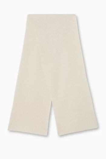 Sparkling Rib-knit Scarf in Cashmere Blend