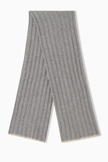 Ribbed Cashmere Scarf