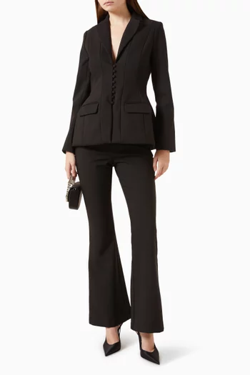 Isabella Fit & Flare Pants in Crepe