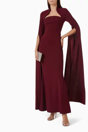 Esme Square-neck Maxi Dress in Crepe
