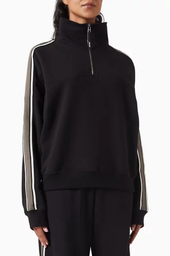 Goldie Oversized Half-zip Sweatshirt in Cotton French-terry