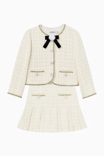 Floral Bow Jacket in Bouclé