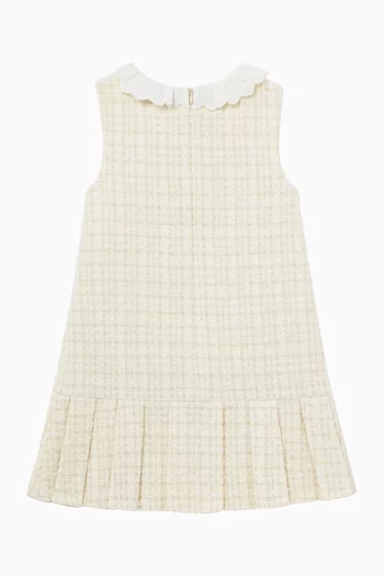 Floral Bow Dress in Bouclé