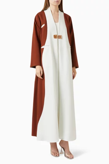 Panelled Abaya in Crepe