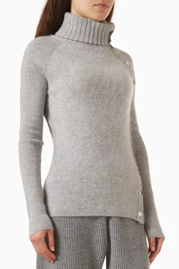 Avio Fold-over Neck in Wool